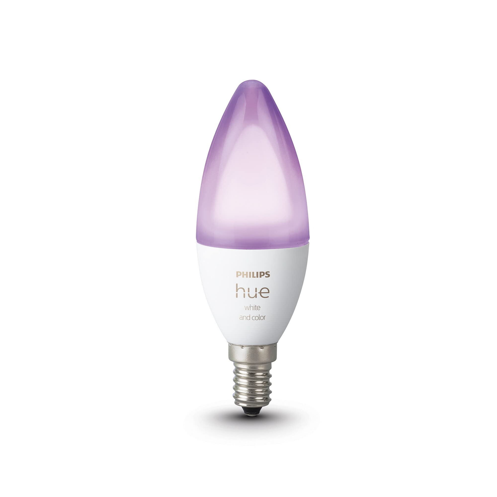 Philips Hue White & Colour Ambiance E14 Smart Candle LED Bulb - 2 Pack