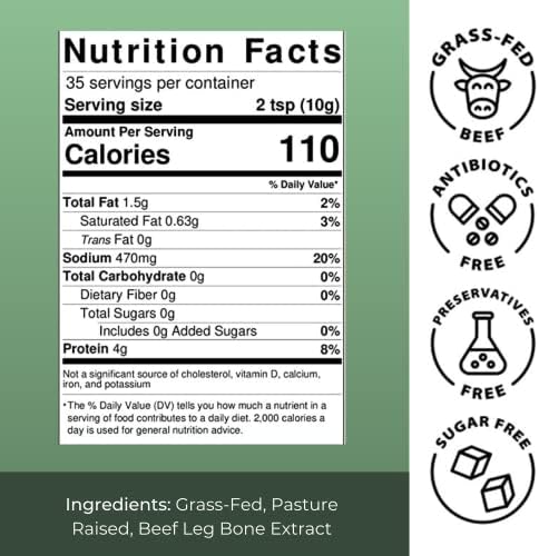 Grass-Fed Beef Bone Broth Concentrate - Liquid Collagen