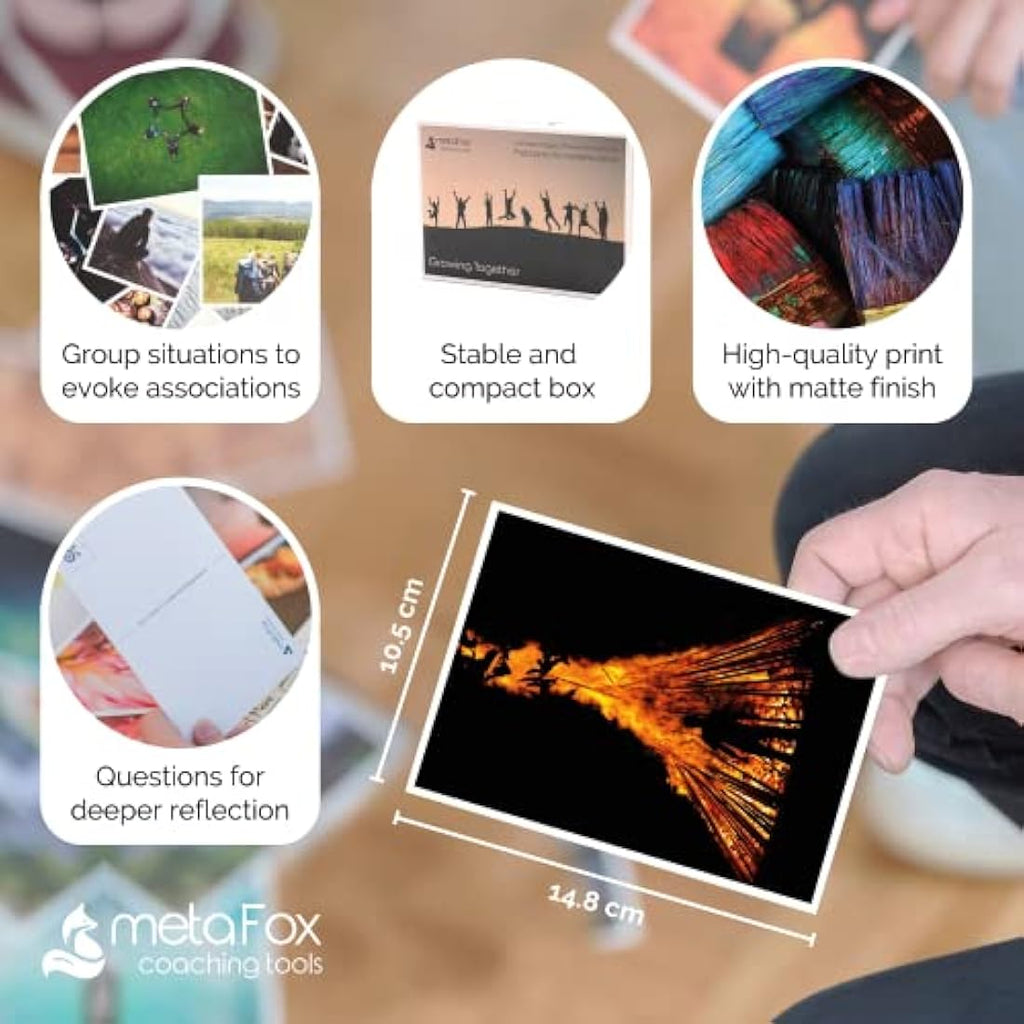 metaFox Growing Together Postcards | 52 Coaching Cards for Team Building