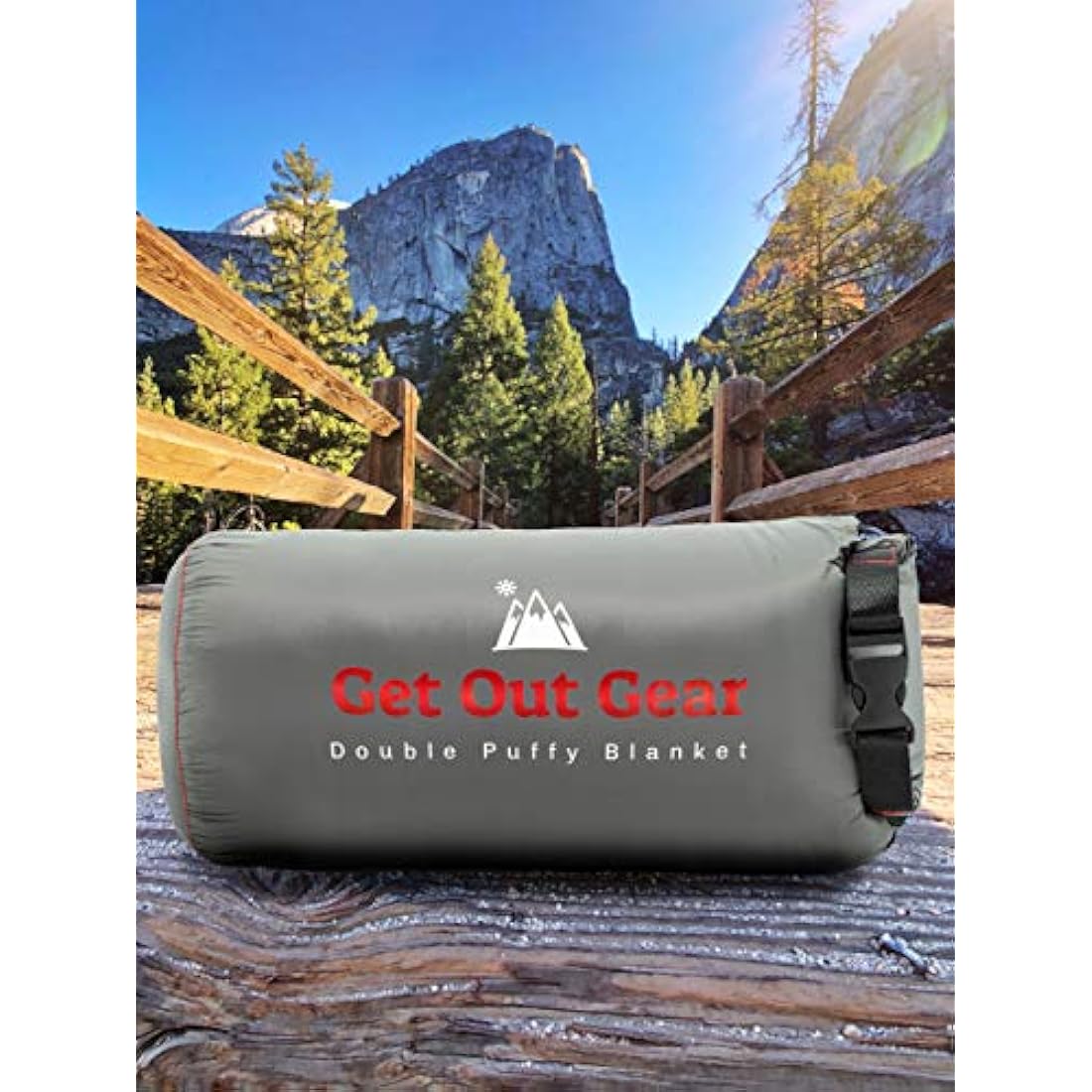 Get Out Gear Double Puffy Camping Blanket – Water-Resistant Wearable Quilt
