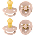 BIBS Colour Pacifier 4-Pack | Natural Rubber Latex Soothers, Size 1