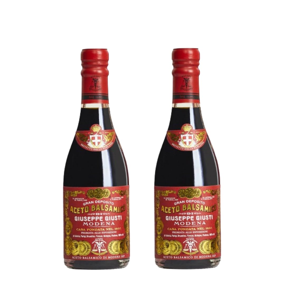 Giusti 3 Gold Medals Balsamic Vinegar of Modena – 2 x 250ml Bottles