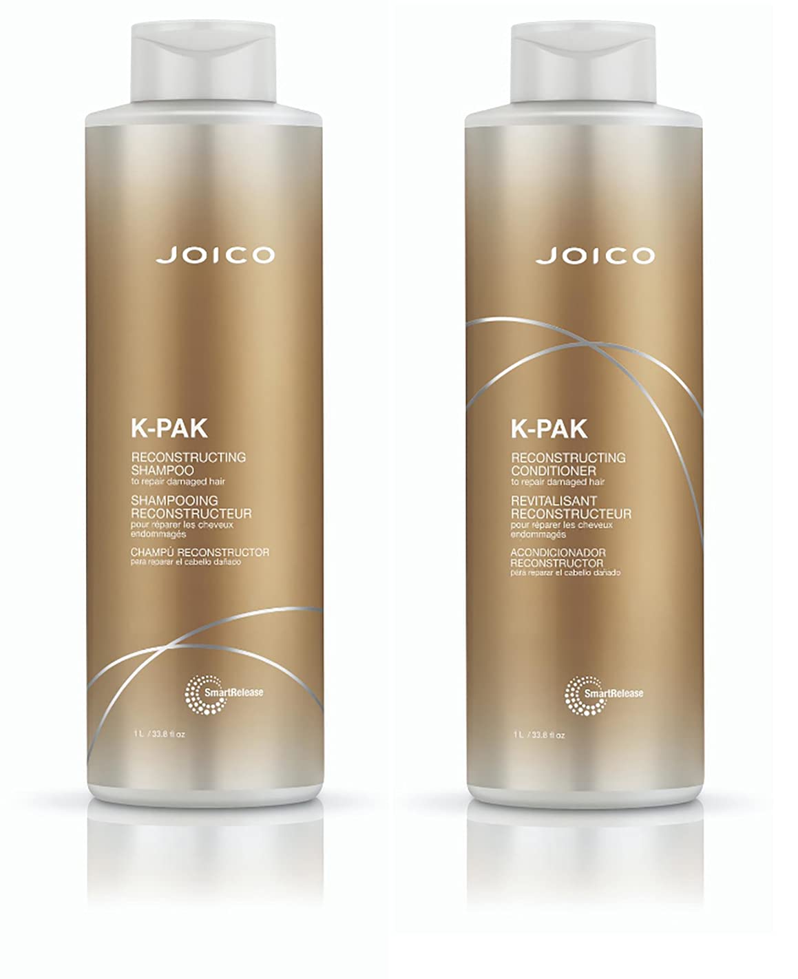 Joico K-Pak Reconstruct Shampoo and Conditioner Duo | Damaged Hair - 1000ml
