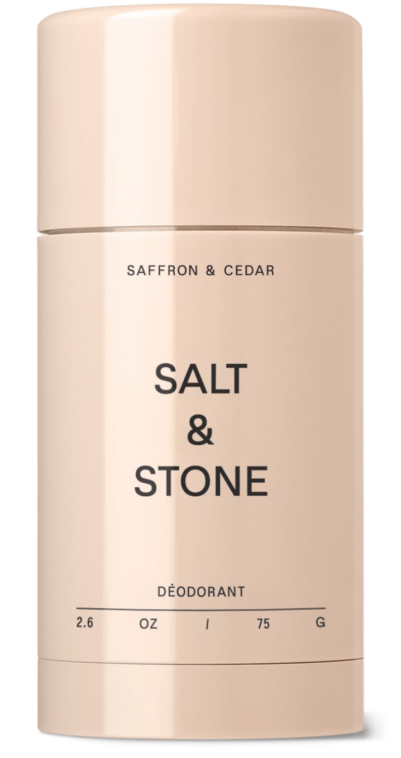 SALT & STONE Natural Deodorant – Saffron & Cedar – 48 Hour Protection