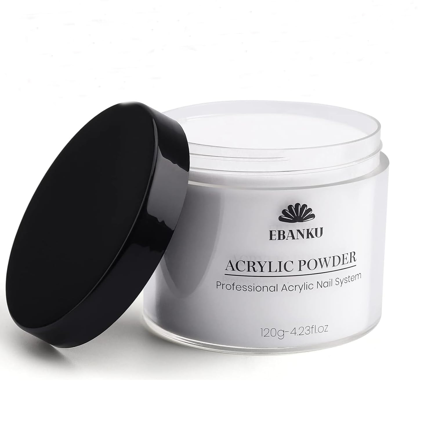 EBANKU Clear Acrylic Powder - 120g Professional Nail Extension Polymer