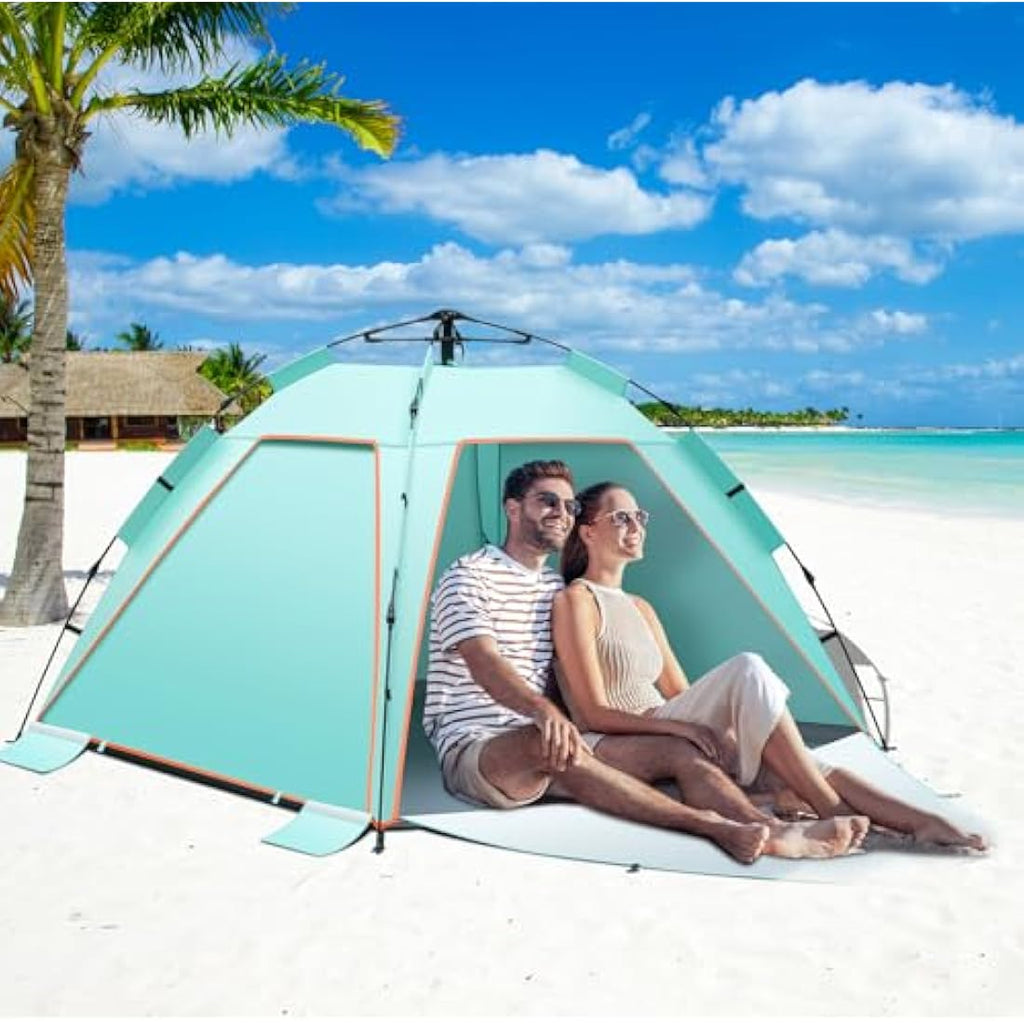 4-5 Person Instant Pop Up Beach Tent | Large Sun Shelter