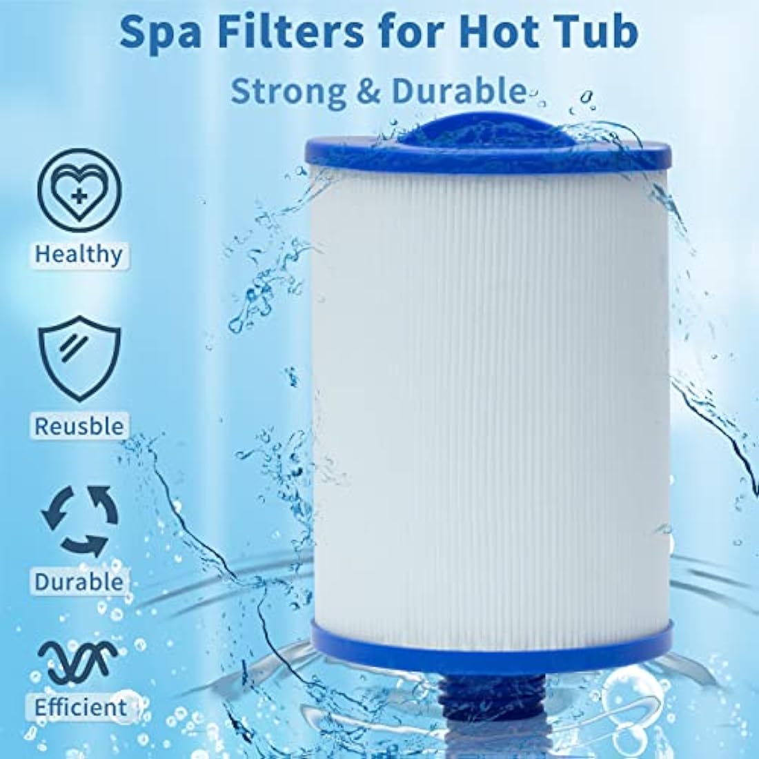 PWW50 Hot Tub Filter Replacement for Unicel 6CH-940 (2 Pack)