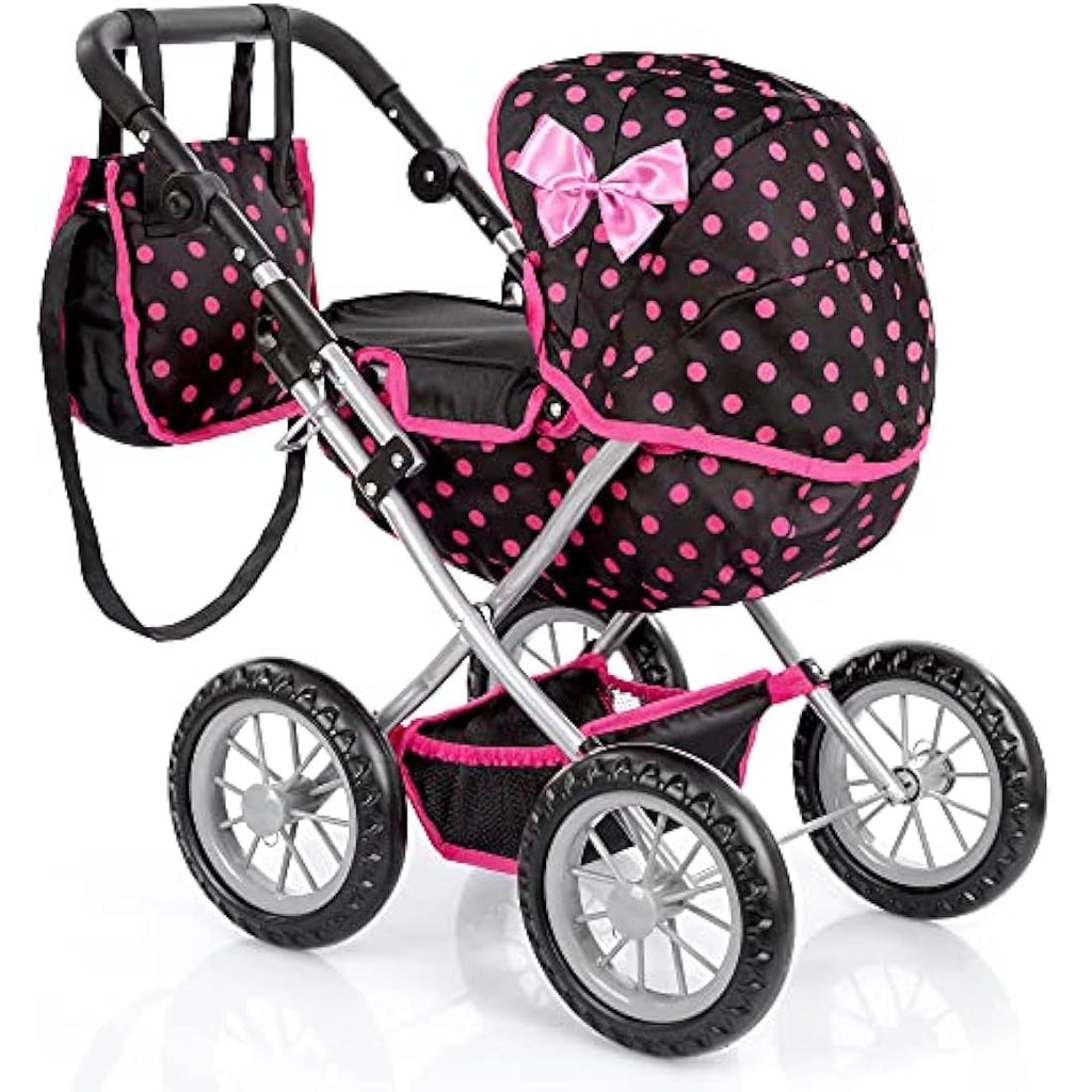 Kinderplay Dolls Pram – Adjustable Toy Stroller for Dolls up to 41cm