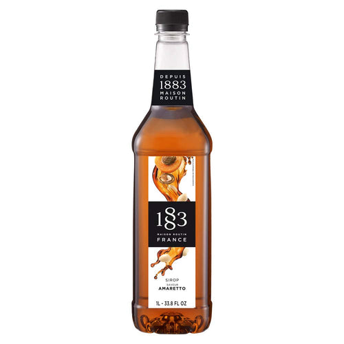 1883 Routin Amaretto Syrup – 1 Liter PET Bottle Coffee & Cocktail Mixer