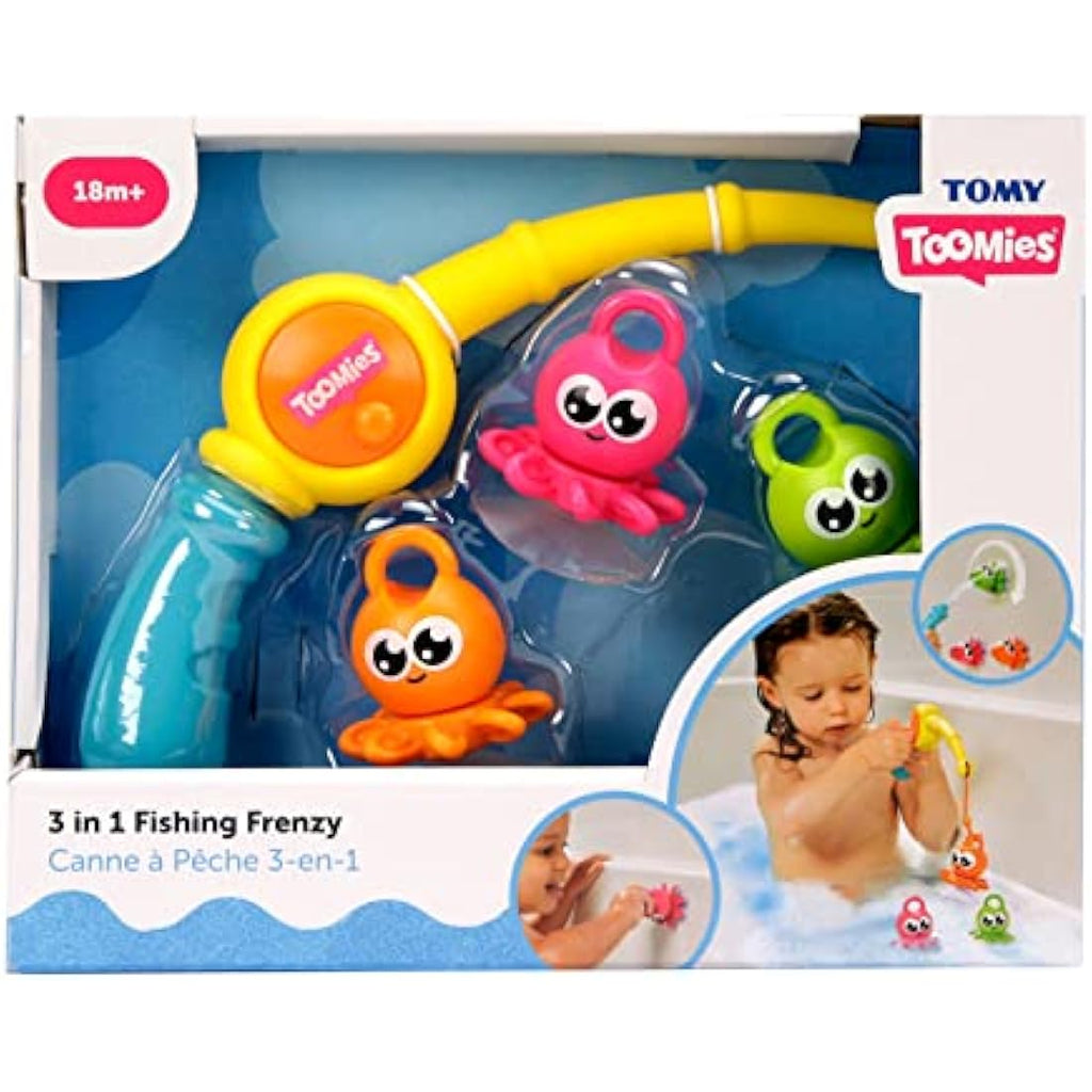 Toomies 3-in-1 Fishing Frenzy Baby Bath Toys - Interactive Water Set
