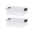 Superio Clear Storage Boxes with Lids, 4.5 Quart Plastic Container Bins for Organizing, Stackable Crates, BPA Free, Non Toxic, Odor Free - image 1