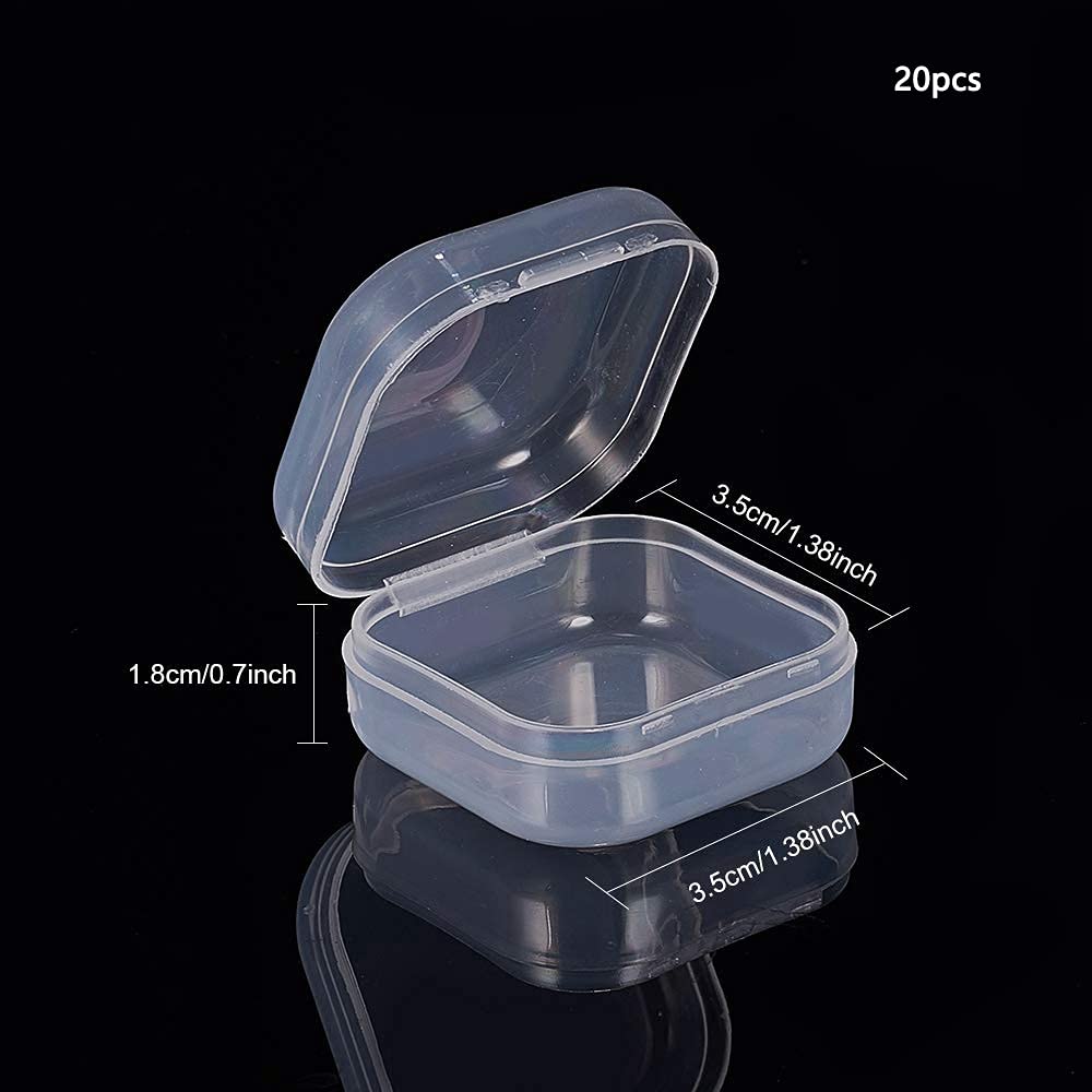 WYAN 20 Pack Square Clear Plastic Storage Containers Box with lids - image 2