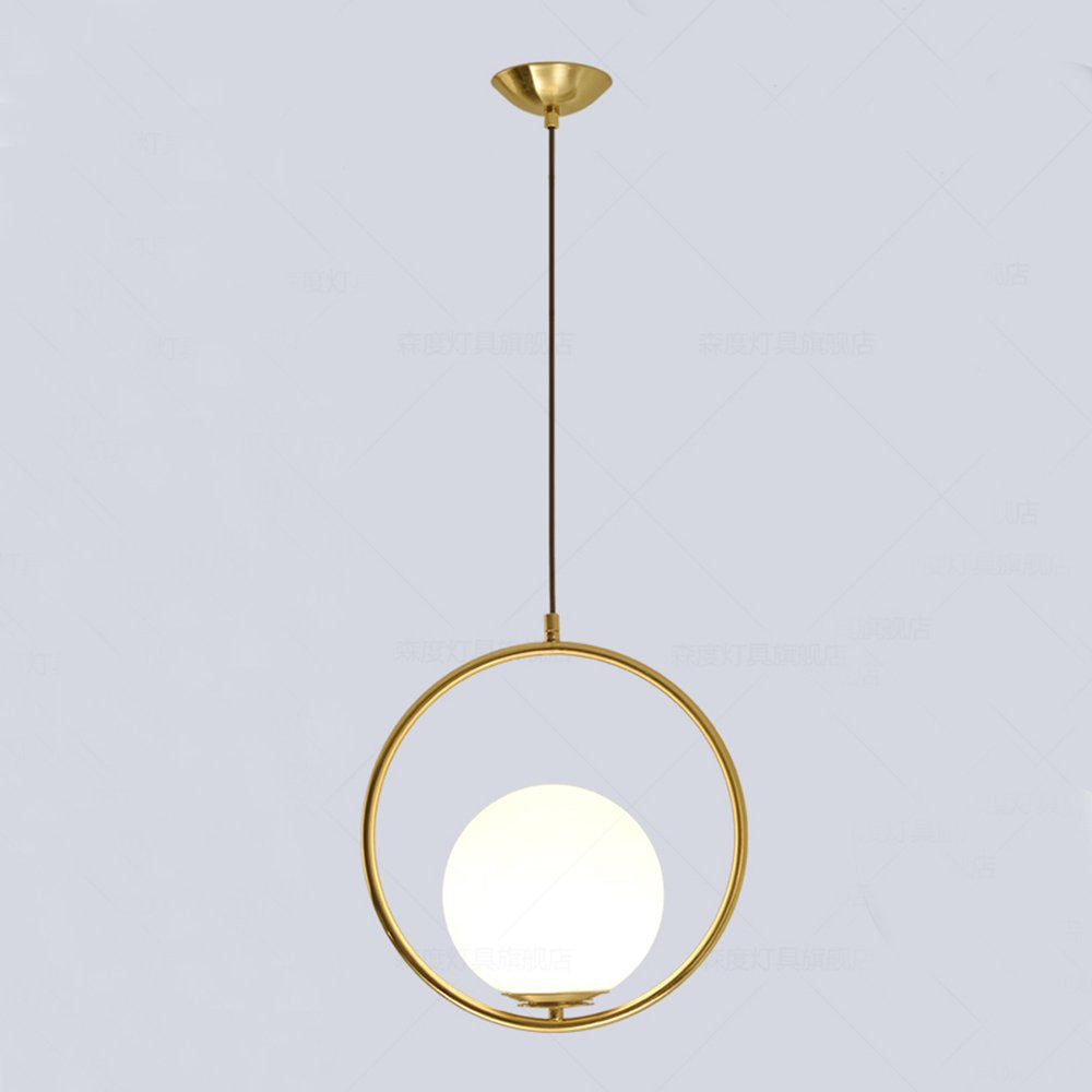 Jolof Store Modern Gold Spherical Pendant Light | Iron & Glass E27 Lamp
