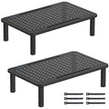 BONTEC Metal Monitor Stand | Height Adjustable Desk Riser (2 Pack)