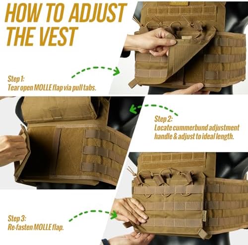 OneTigris PLPC Plate Carrier – 500D Nylon Tactical Airsoft Vest