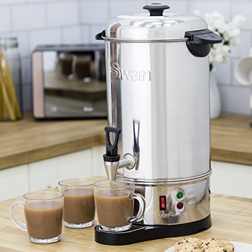 Swan 10L Catering Urn – 1600W Stainless Steel Hot Water Boiler