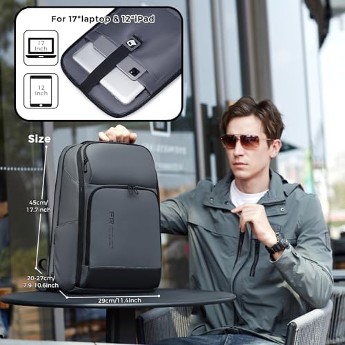 Expandable 17 Inch Laptop Backpack with USB Charging Port