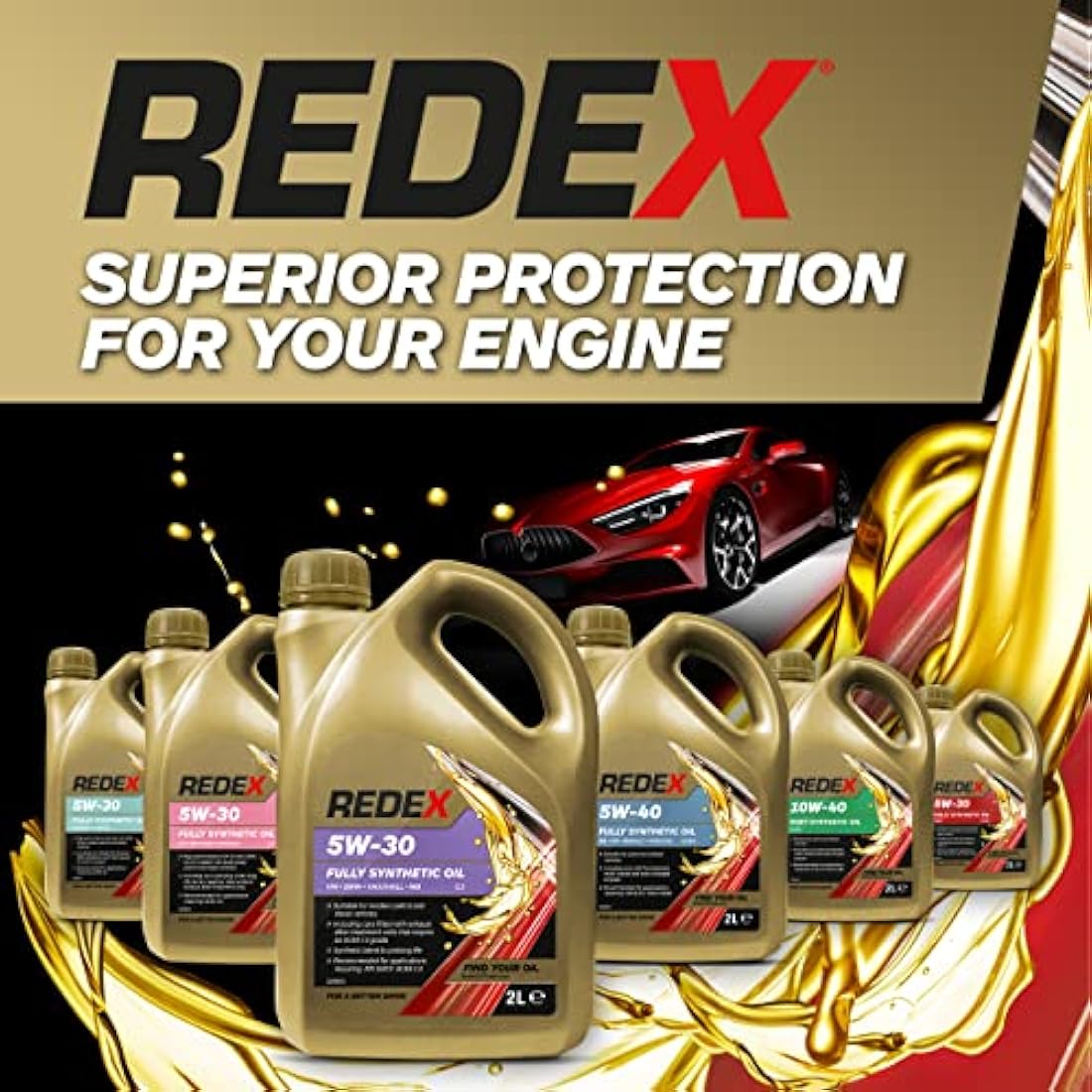 Redex 5W-40 Fully Synthetic Engine Oil - 2 Litre Motor Lubricant