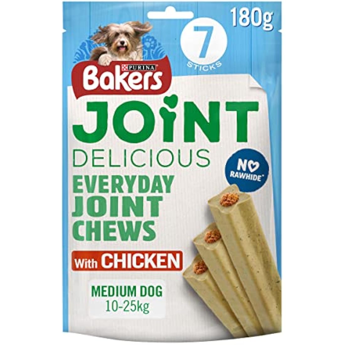 Bakers Joint Chicken Dog Chews for Medium Dogs (180g) – Pack of 6