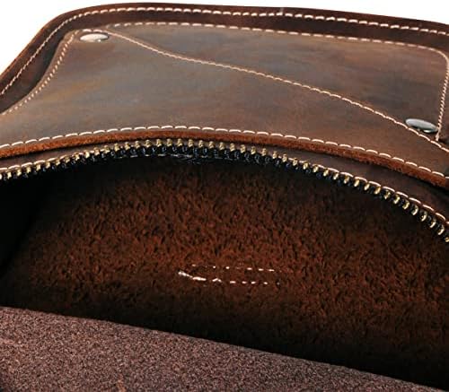 Le'aokuu Mens Genuine Leather Motorcycle Drop Leg Bag | Waist Pack