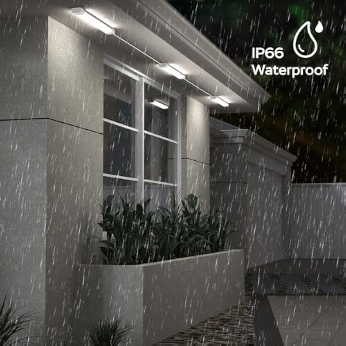 Amdelne 4FT LED Batten Light | 36W IP66 Waterproof Plug in Garage Strip