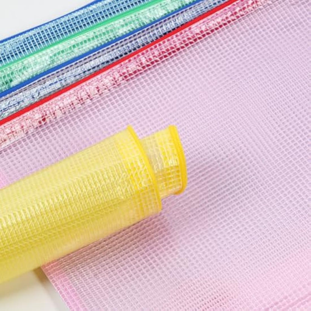 Vicloon A6 Mesh Document Wallets – 20Pcs Multicolor Zipper File Bags