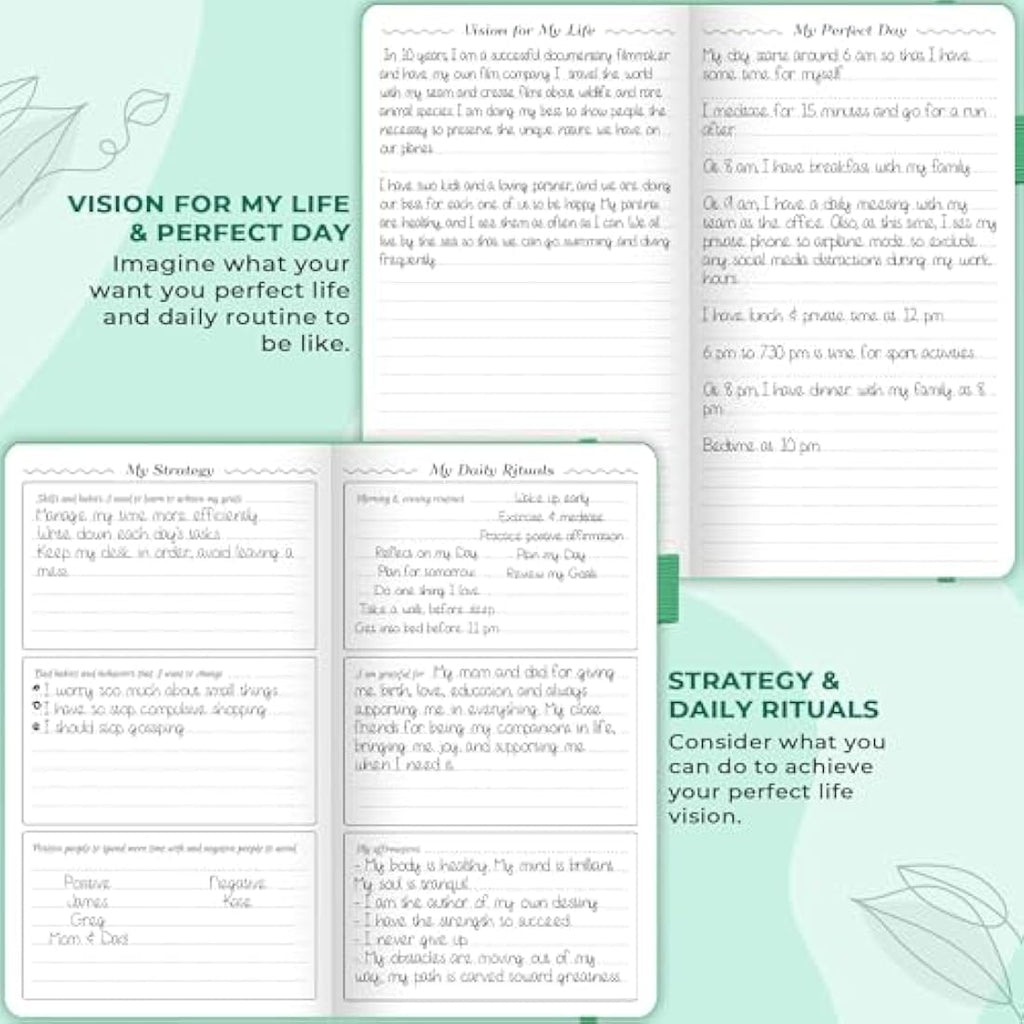 GoGirl Pocket Weekly Planner – Undated Goal Organizer, Emerald Green