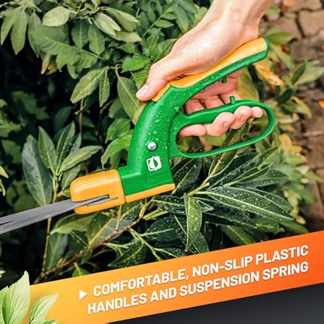 GRÜNTEK Swift Grass Shears | 360° Rotating Teflon Blades | 380mm