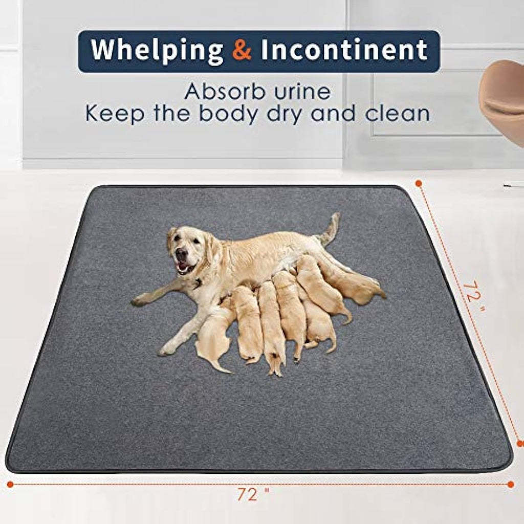 ULIGOTA Extra Large Washable Dog Pee Pad | 182x182cm Non-Slip Mat