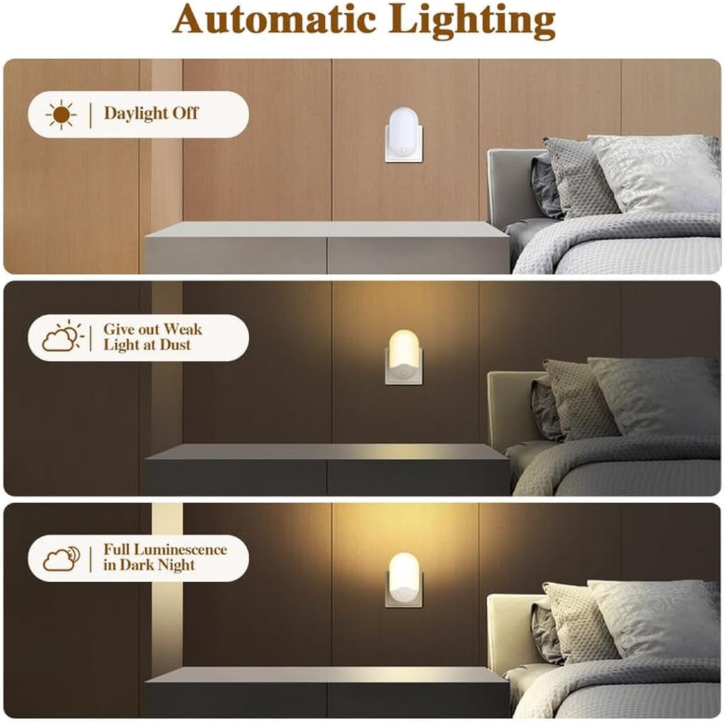 LED Night Light | 2 Pack Dusk to Dawn Sensor Warm White