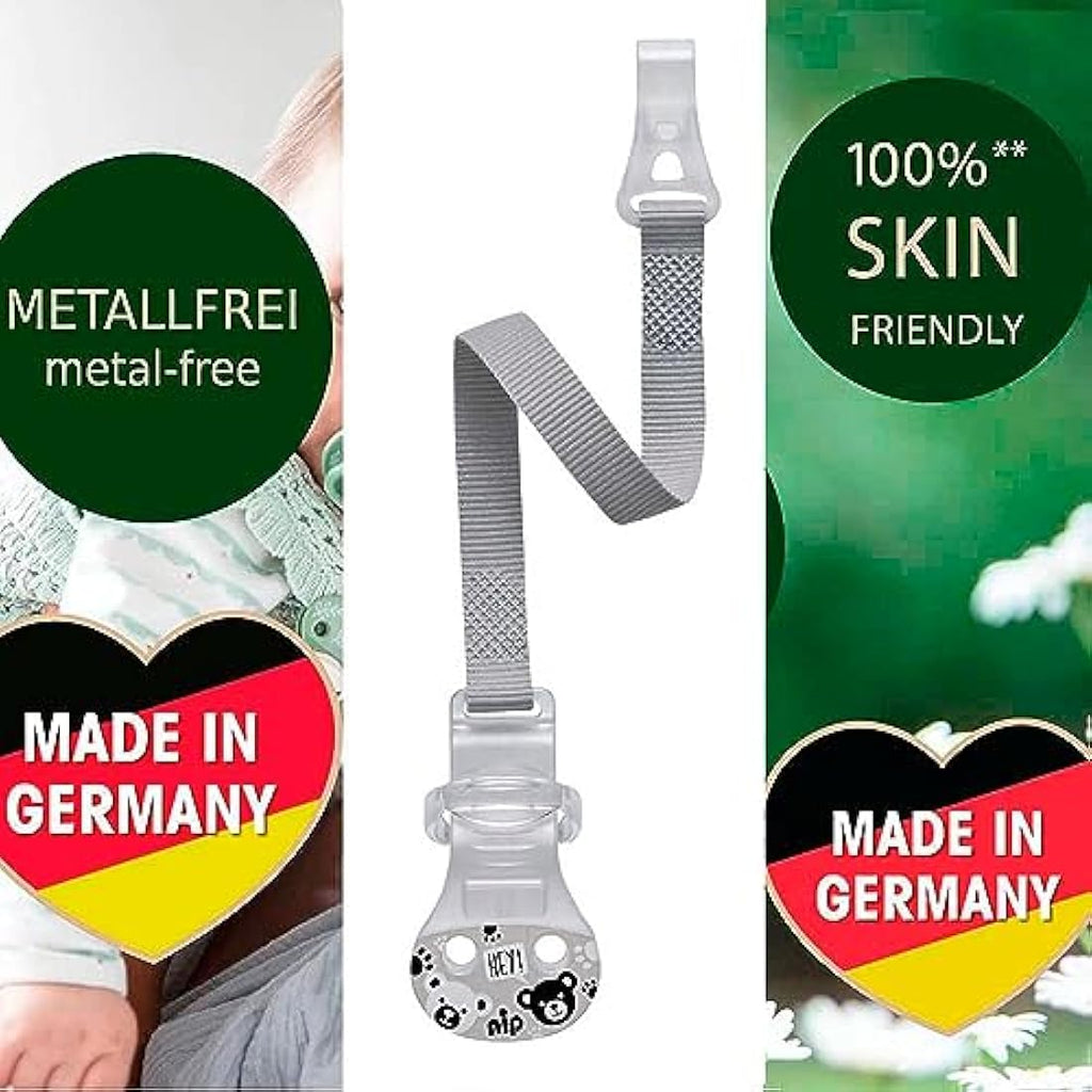 NIP Dummy Strap with Hooks - Set of 2 Pacifier Chains for Dummies with Ring