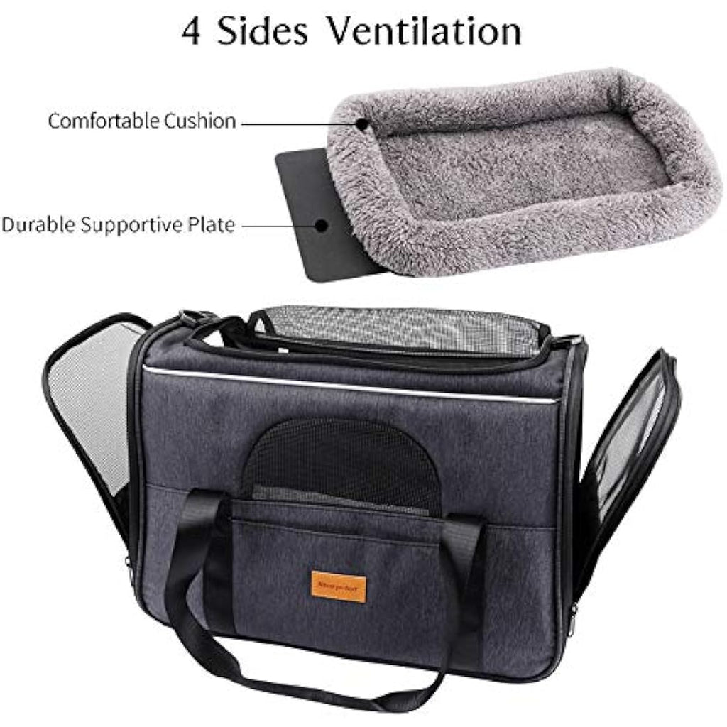 Morpilot Airline Approved Pet Carrier – Foldable Soft Sided Cat Travel Bag