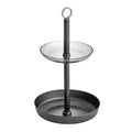 iDesign Austin 2-Tier Makeup Stand | Matte Black Cosmetic Tray Organizer