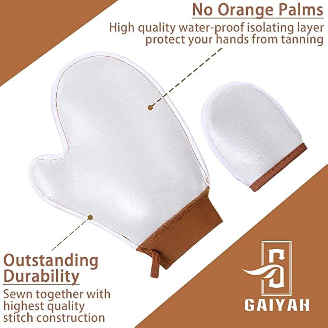 GAIYAH 5-in-1 Self Tanning Mitt Kit | Exfoliating Glove & Lotion Applicator