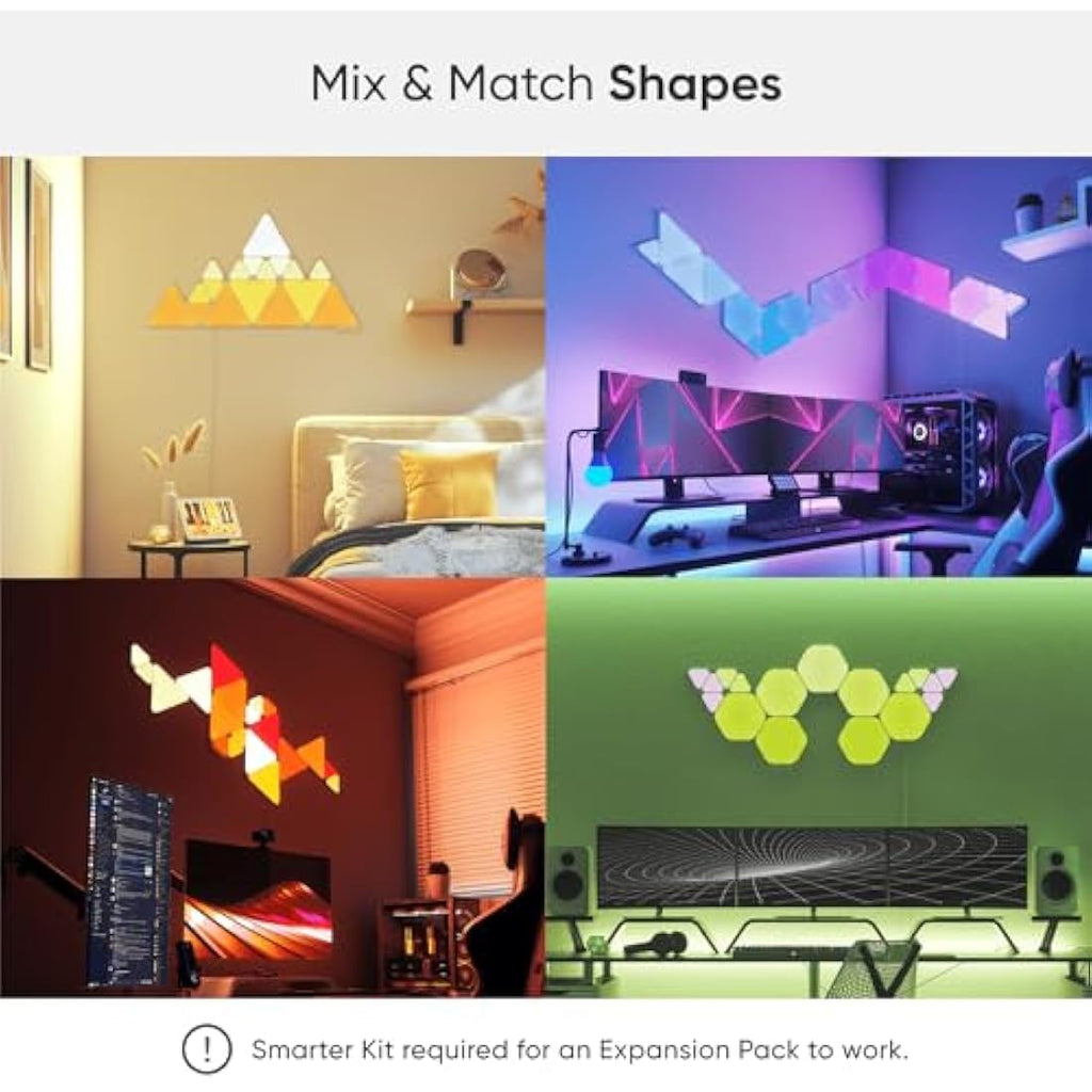 Nanoleaf Shapes Mini Triangles – Smart Modular Light Panels (10 Pack)