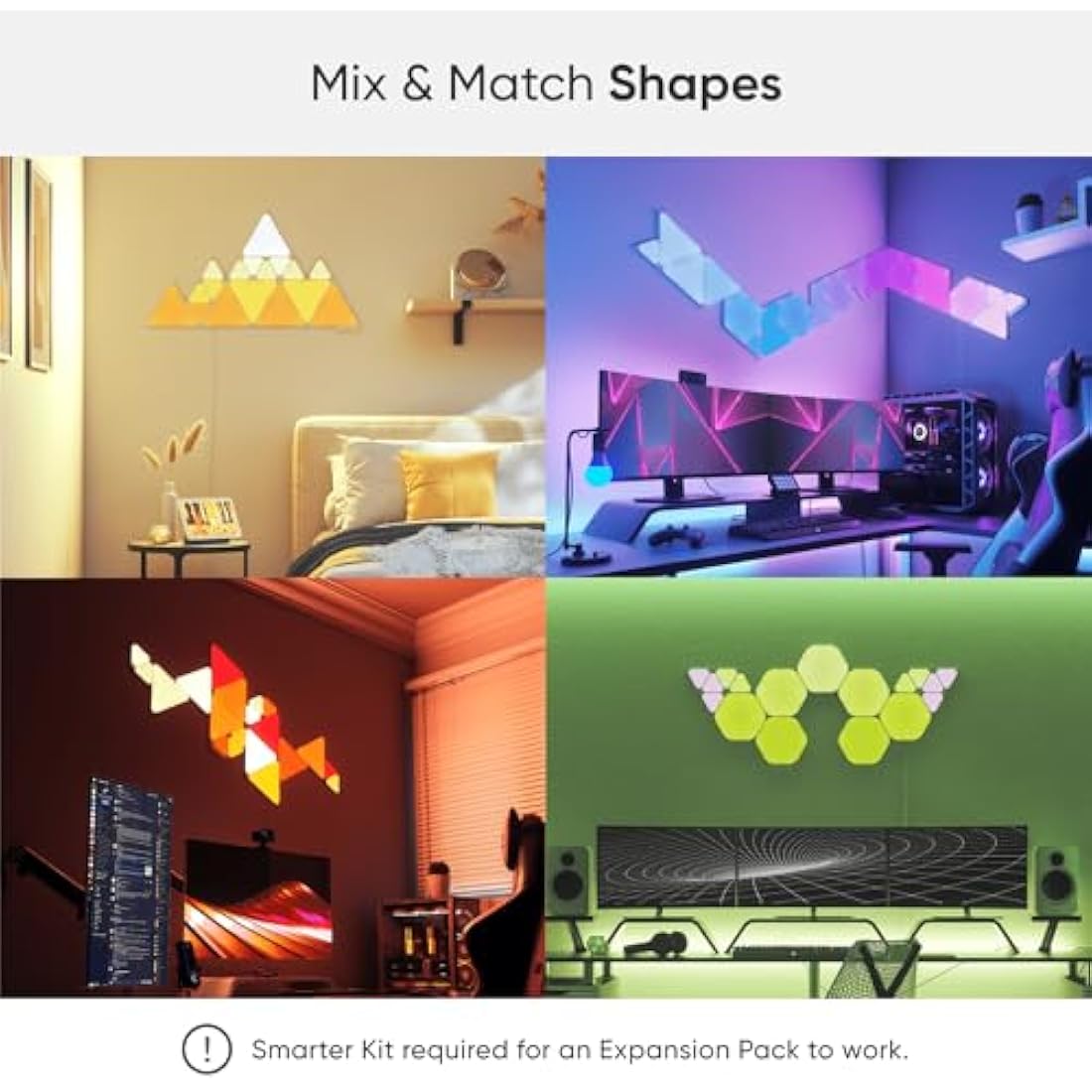 Nanoleaf Shapes Mini Triangles – Smart Modular Light Panels (10 Pack)