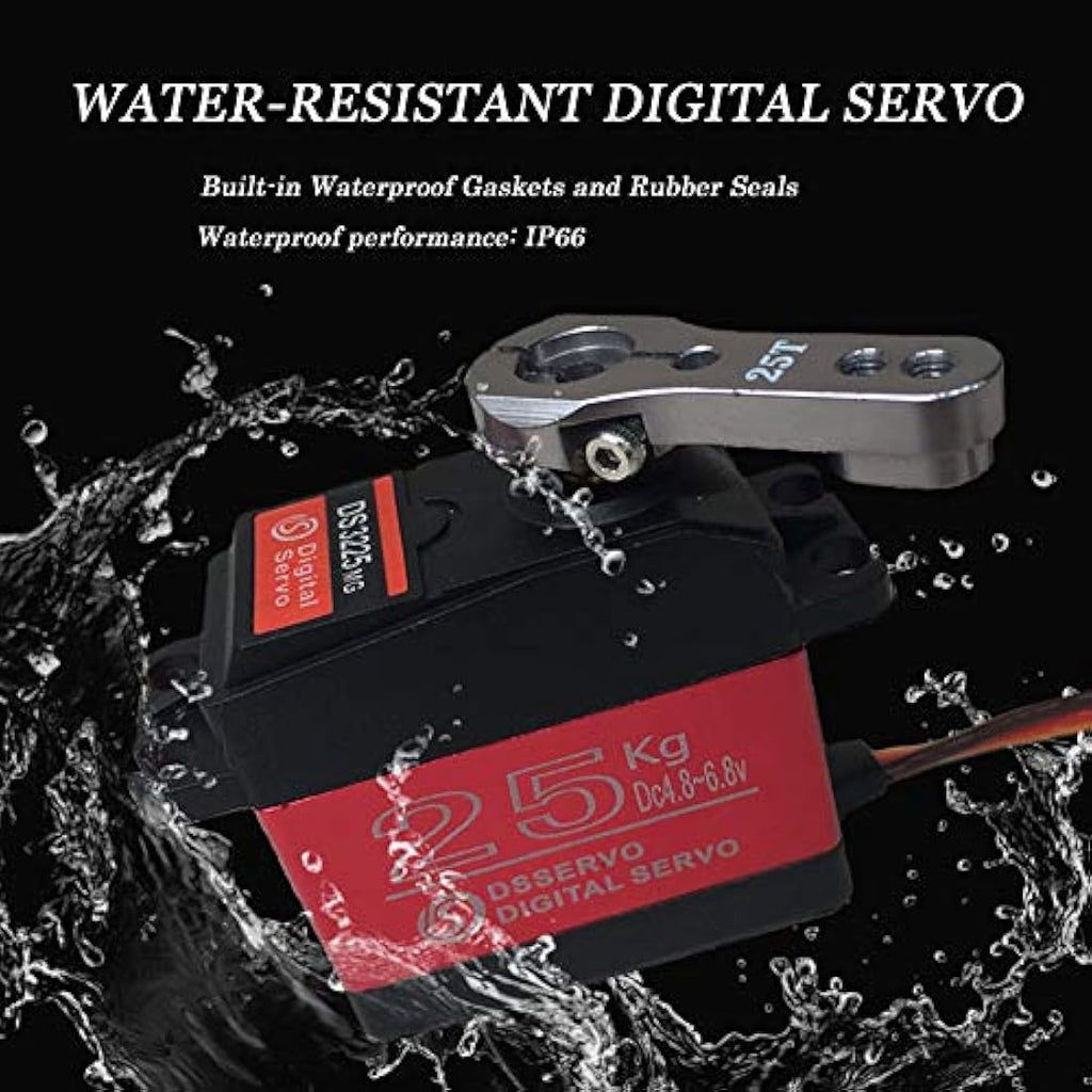 ANNIMOS 25KG Digital Servo | Full Metal Gear Waterproof RC Servo (2 Pack)