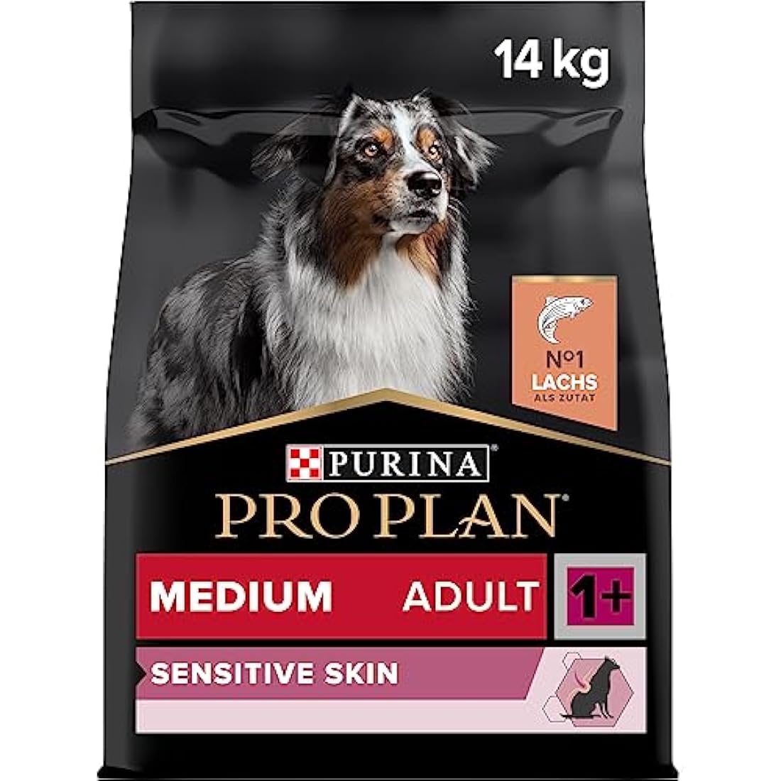 Purina Pro Plan Sensitive Skin Salmon Dry Dog Food for Medium Adults - 14kg