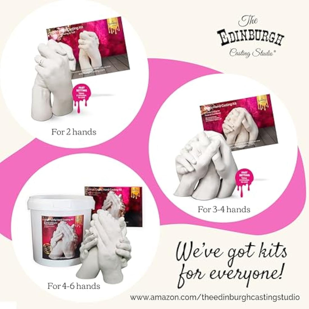 Edinburgh Casting Studio Hand Casting Kit for Couples – DIY Keepsake