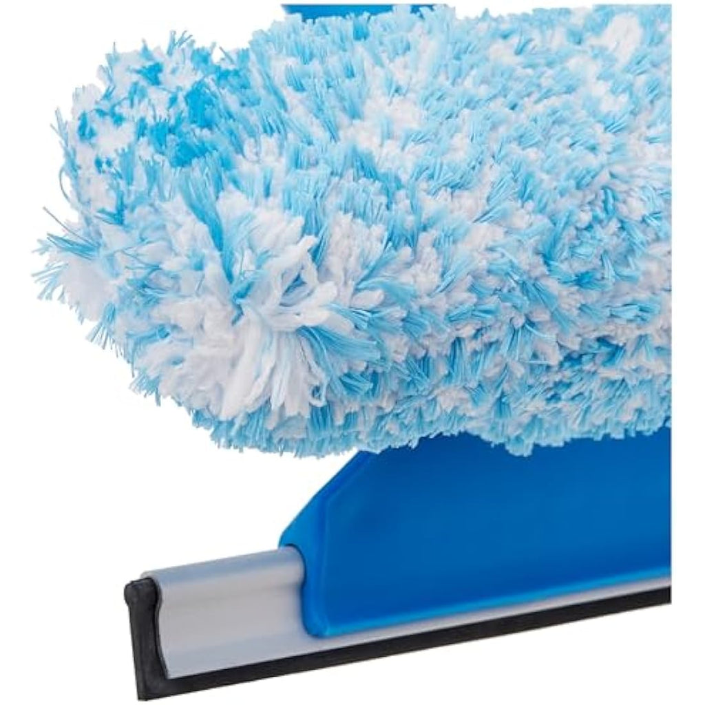 Unger 6-inch 2-in-1 Microfiber Scrubber and Window Squeegee – Blue