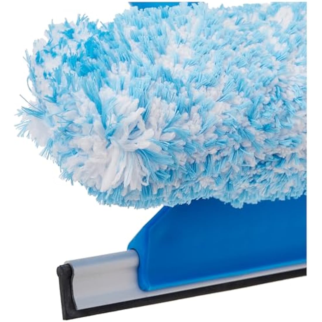 Unger 6-inch 2-in-1 Microfiber Scrubber and Window Squeegee – Blue