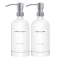 Glass Kitchen Soap Dispenser with Silver Pump – Modern Decor
