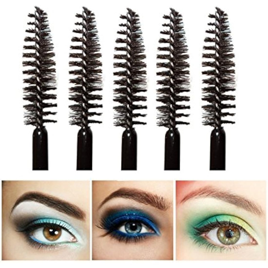 G2PLUS 100 PCS Disposable Mascara Wands – Black Eyelash Spoolie Brushes