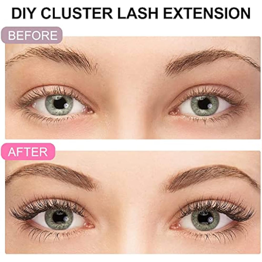 LYMYBETY Cluster Lashes – 144Pcs D Curl 9mm Natural DIY Lash Extensions