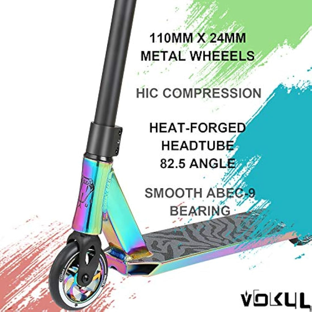 Vokul Bzit K1 Pro Stunt Scooter – Freestyle Trick Scooter with Alloy Wheels