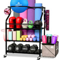 Amonax Home Gym Storage Rack | Mobile Weight Stand & Fitness Organizer