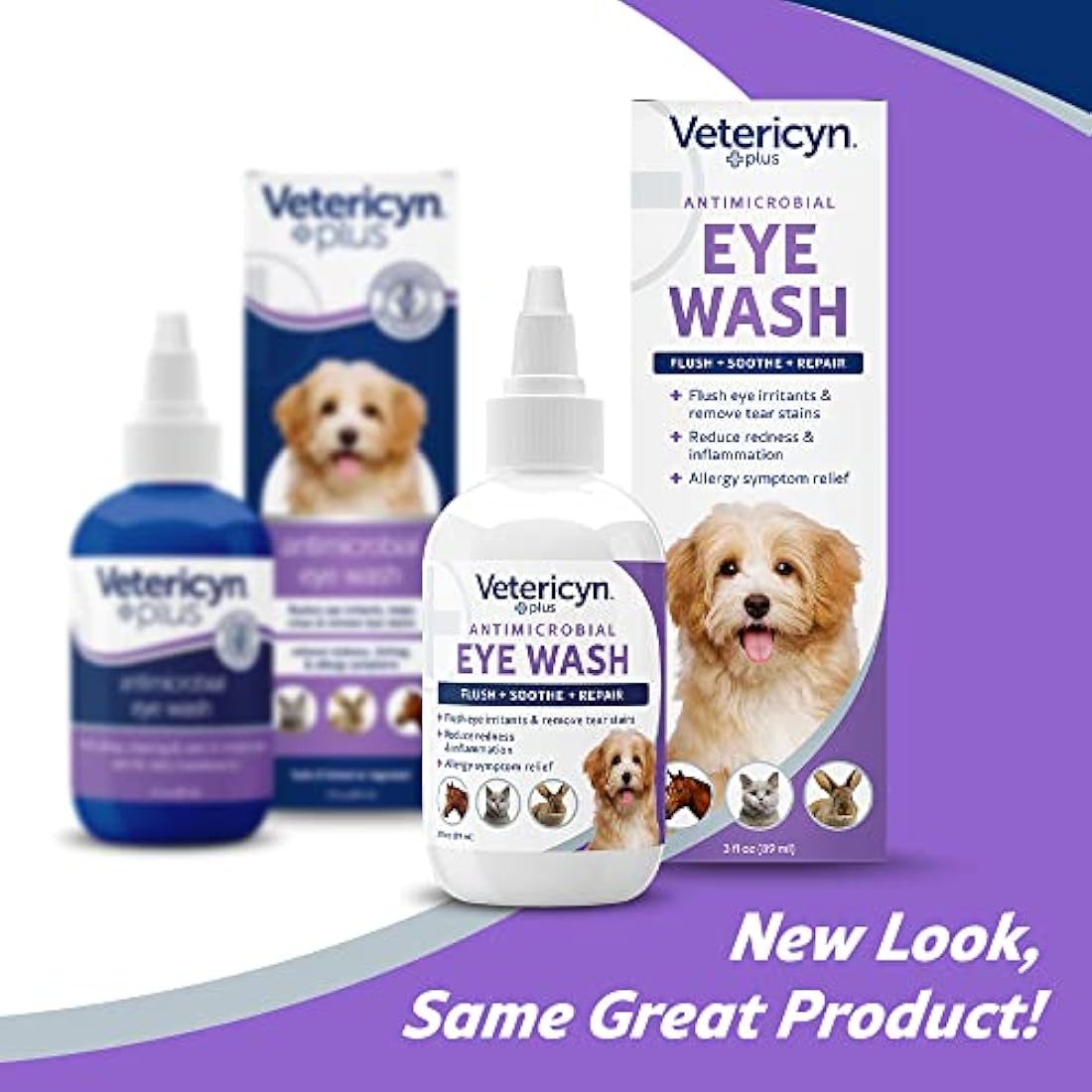Vetericyn Antimicrobial Pet Eye Wash | Pain-Free Relief Solution - 89ml