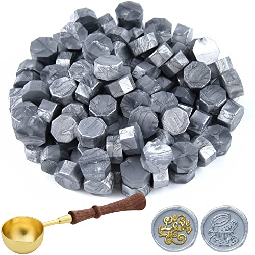 Octagon Sealing Wax Beads Kit - 300 Pcs with Melting Spoon