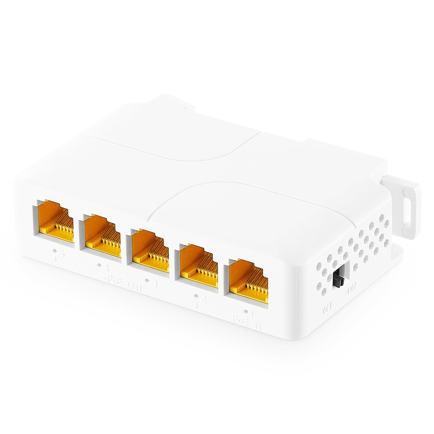 Binardat Gigabit PoE Passthrough Switch | 90W 1-in 4-Out Extender