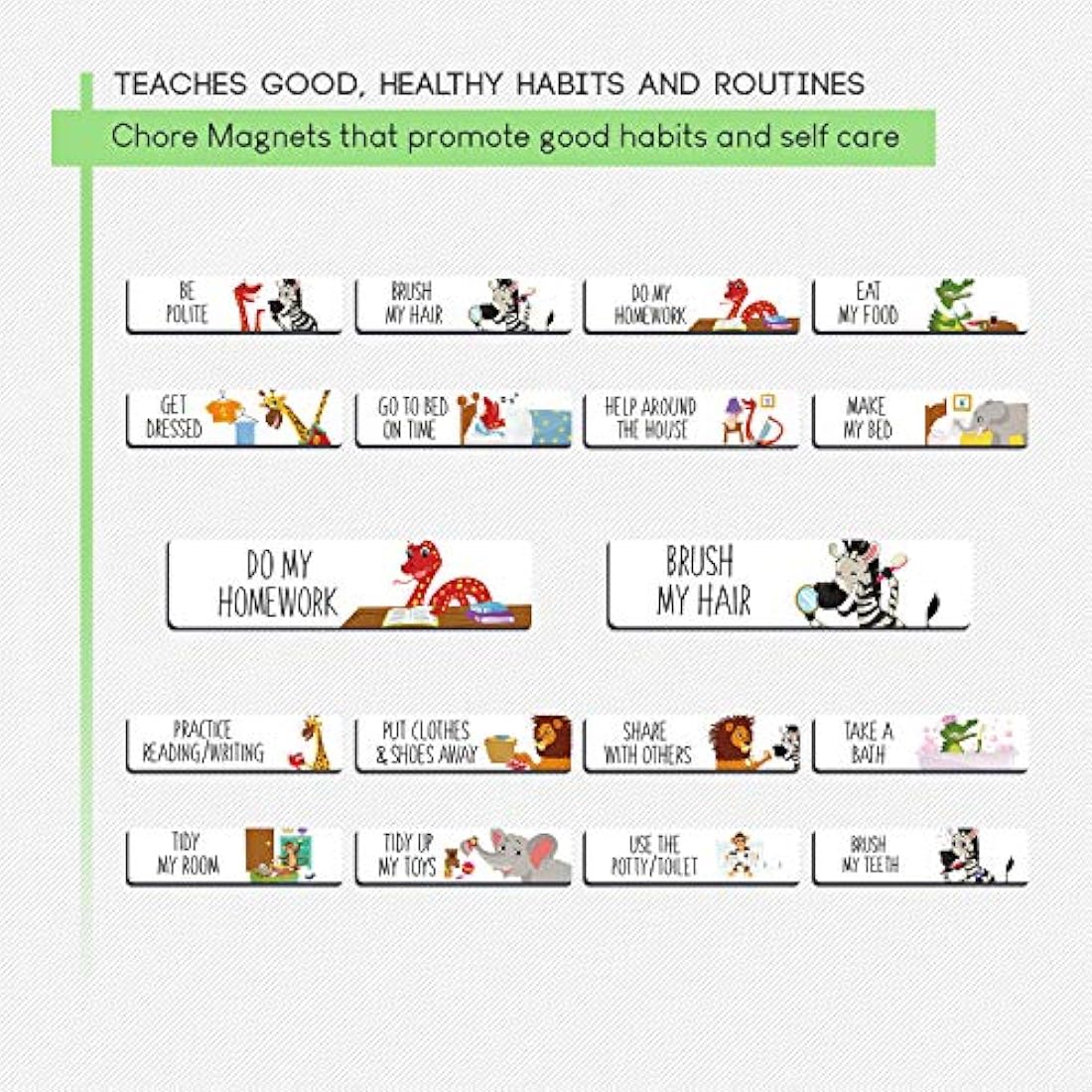 Luigi's Safari Animal Magnetic Reward Chart | Kids Potty & Chores Tracker